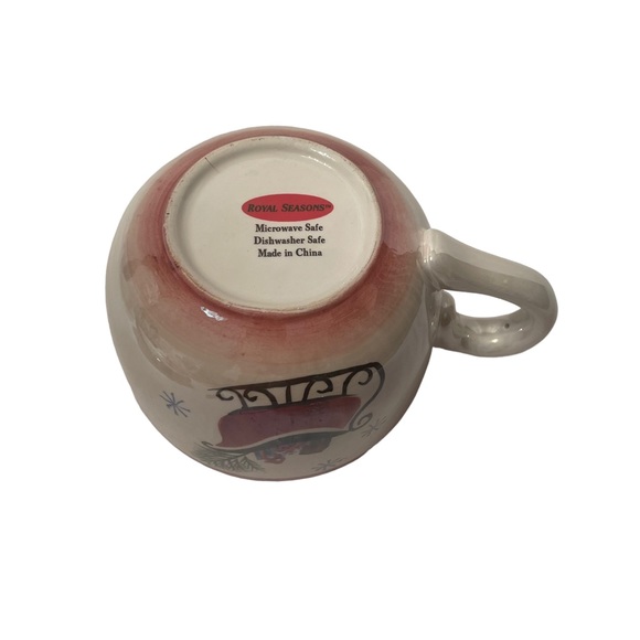 Royal Seasons Sleigh Mug and Plate Set Ceramic Glaze  NWOT - Picture 8 of 8